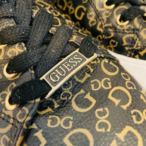 GUESS Black and GOLD Sneakers - Picture 12 of 15